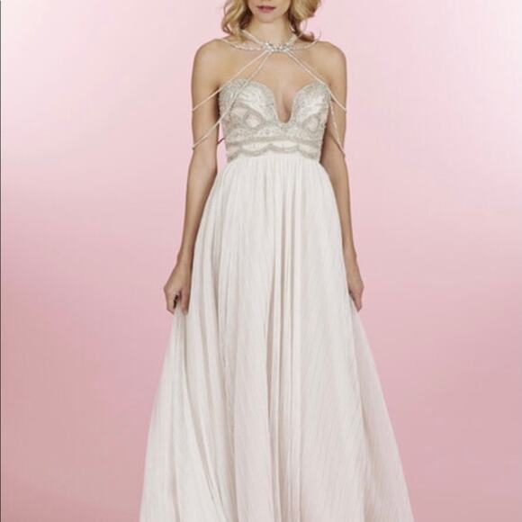 Hayley Paige Dani Embellished Wedding Gown Dress Women's Sz12 - Picture 2 of 9